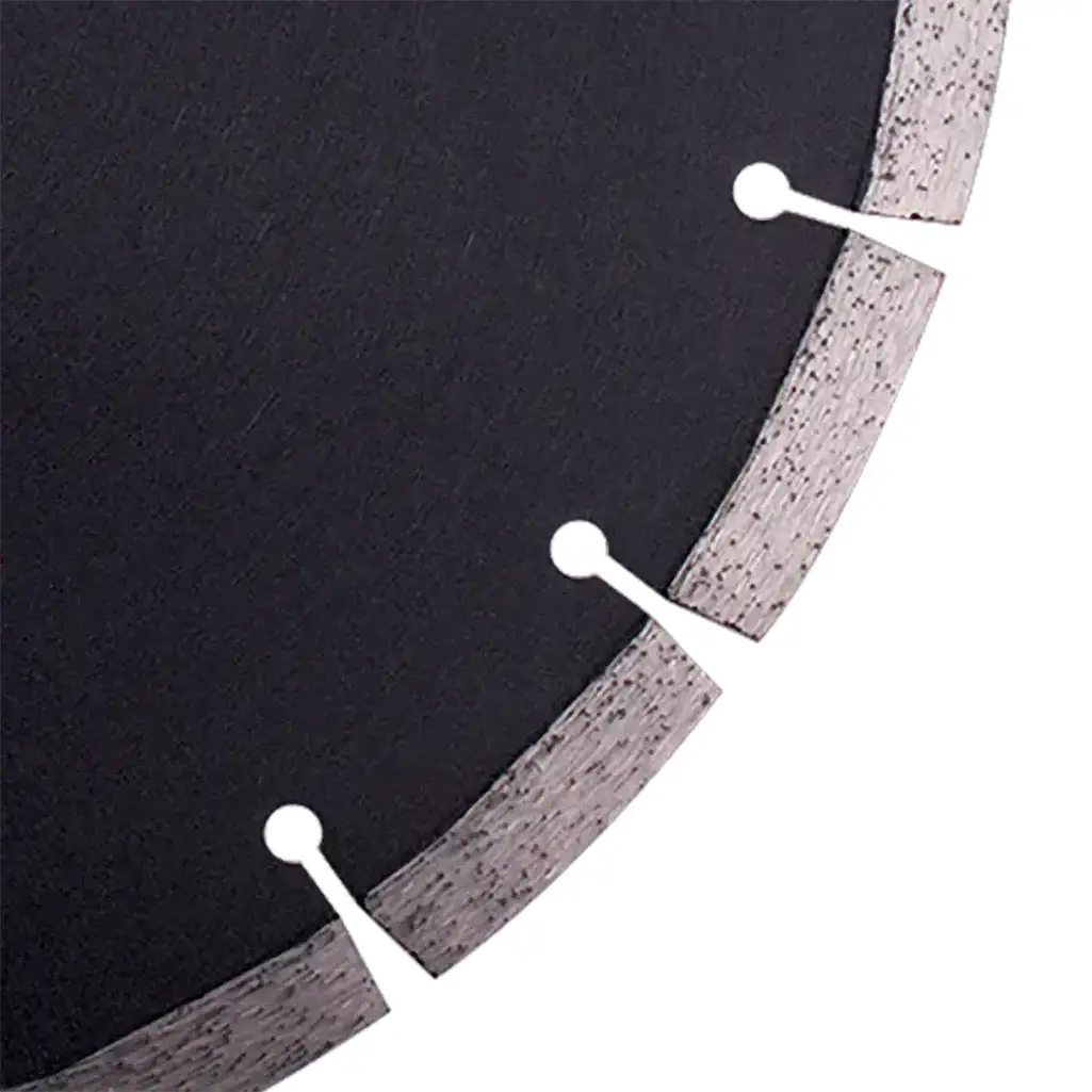 Diamond Vantage ES100 General Purpose Concrete Diamond Blade 3 Diamond Vantage ES100 segmented rim close-up showing diamond cutting segments for concrete and masonry