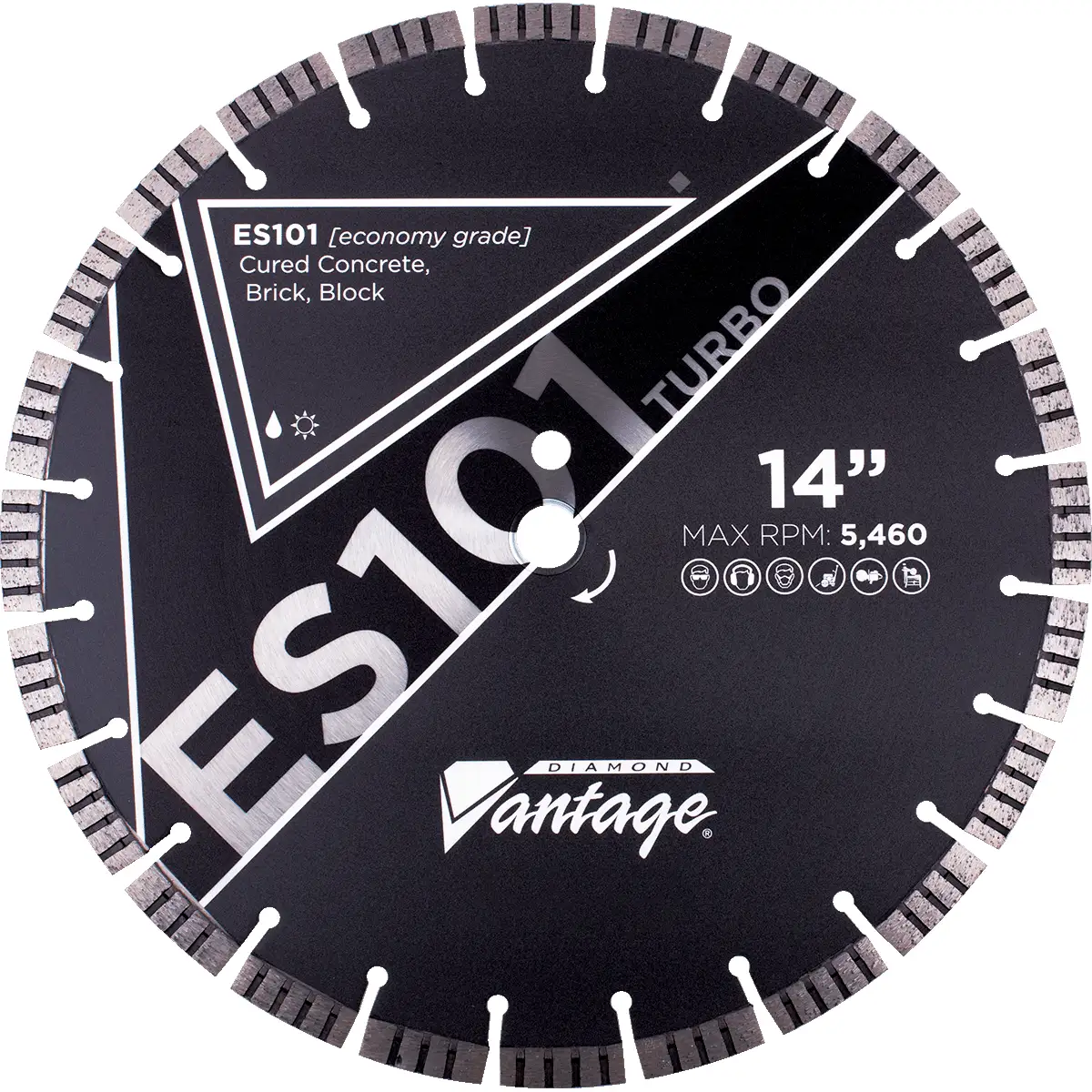 Diamond Vantage ES101 General Concrete Turbo Diamond Blade 1 concrete diamond blade