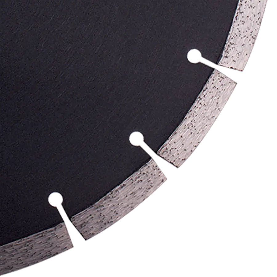 Diamond Vantage ES100 General Purpose Concrete Diamond Blade 3 Diamond Vantage ES100 segmented rim close-up showing diamond cutting segments for concrete and masonry