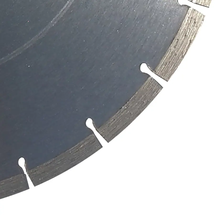 Astrocut C100 Value General Purpose Concrete Diamond Blade 3 Close-up of a GX100 Diamond Blade segment with sintered edge