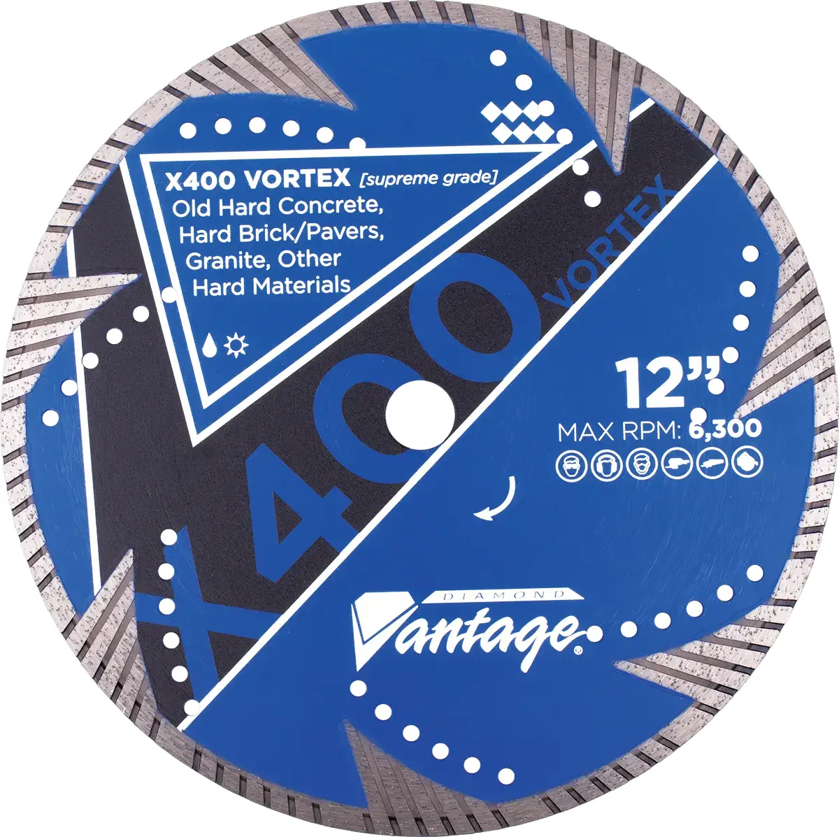 Diamond Vantage Supreme Masonry Diamond Blade X400 Vortex 4 20mm Arbor