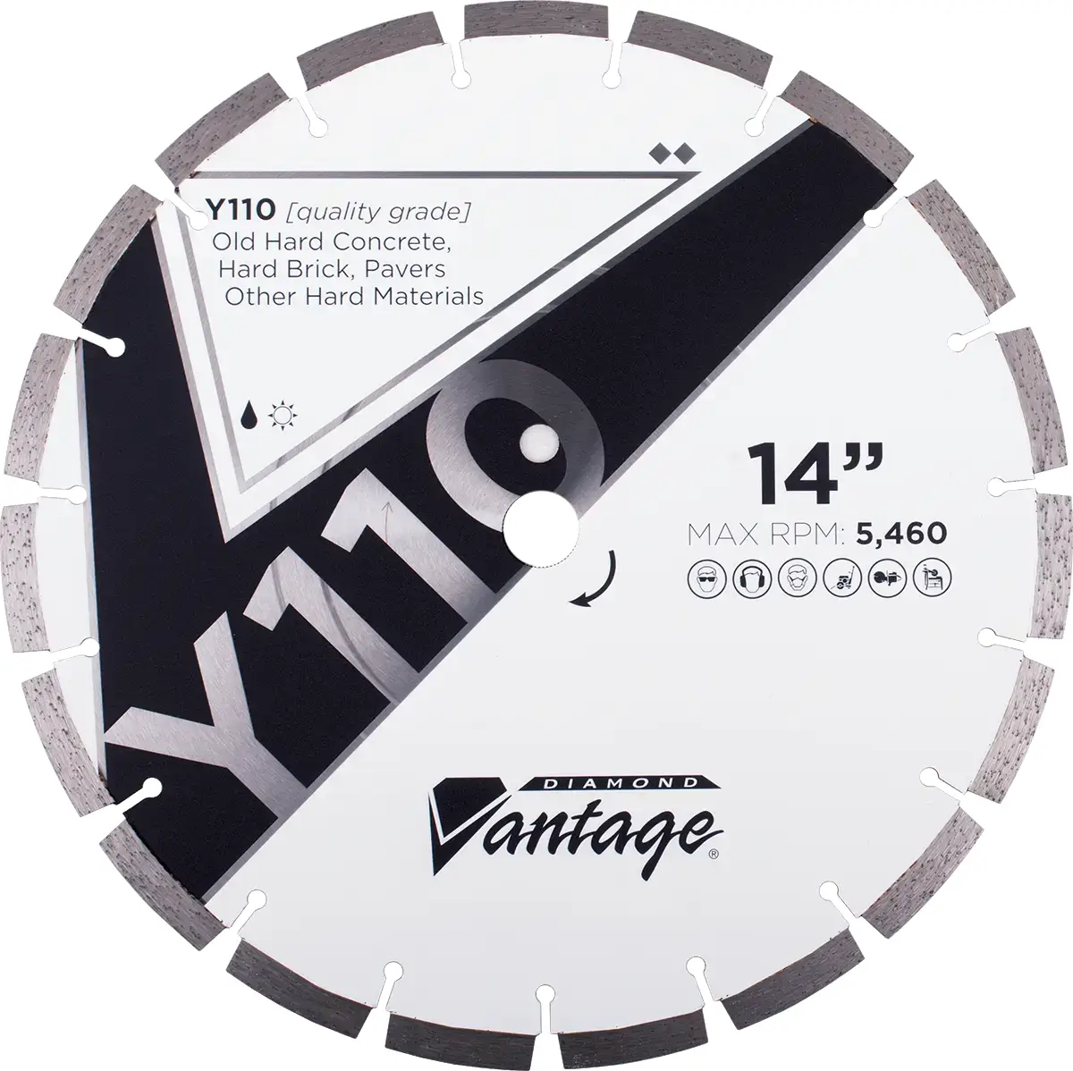 Diamond Vantage Y110 Concrete Brick Masonry Diamond Blade 4 20mm Arbor