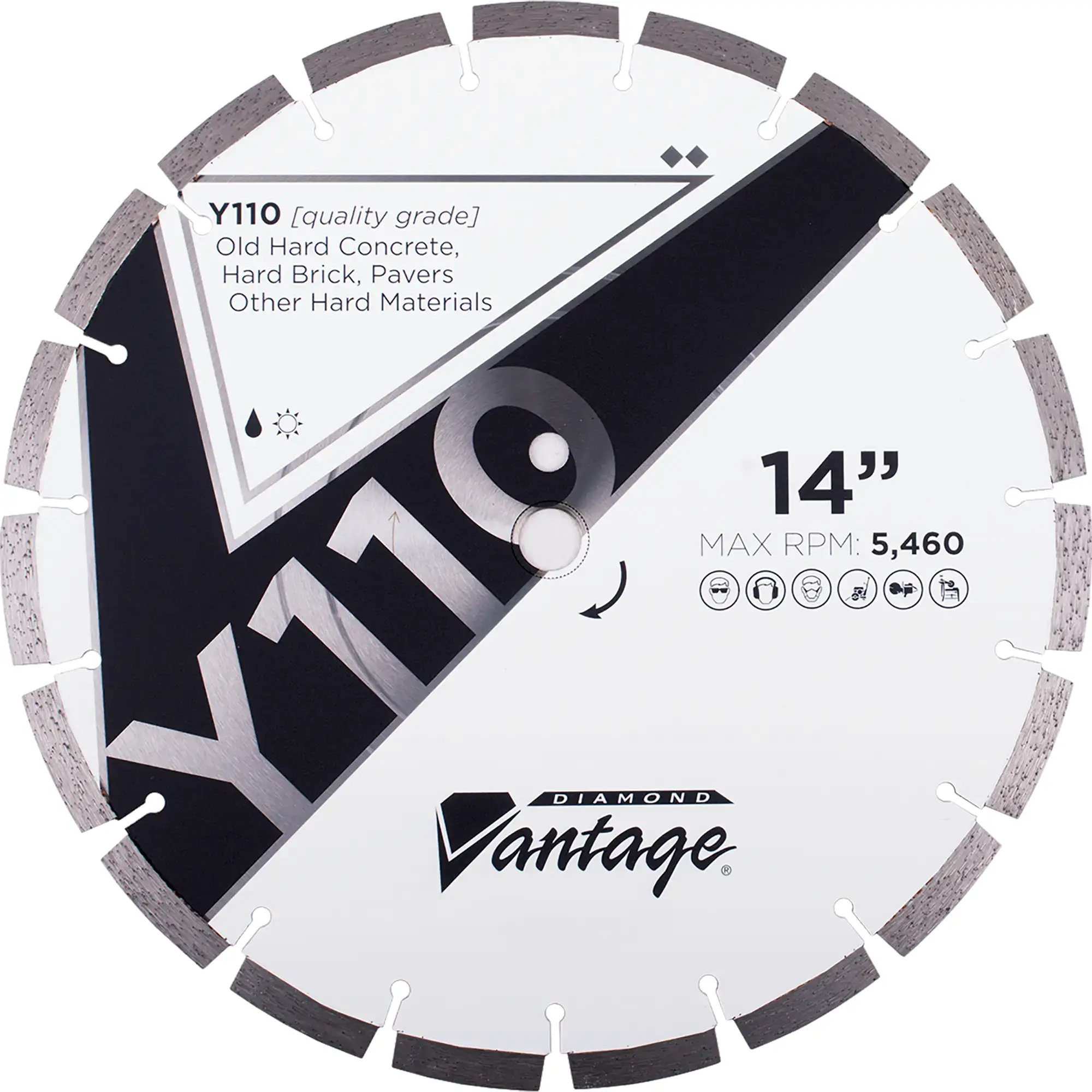 Diamond Vantage Y110 Concrete Brick Masonry Diamond Blade 1 Brick Diamond Blade