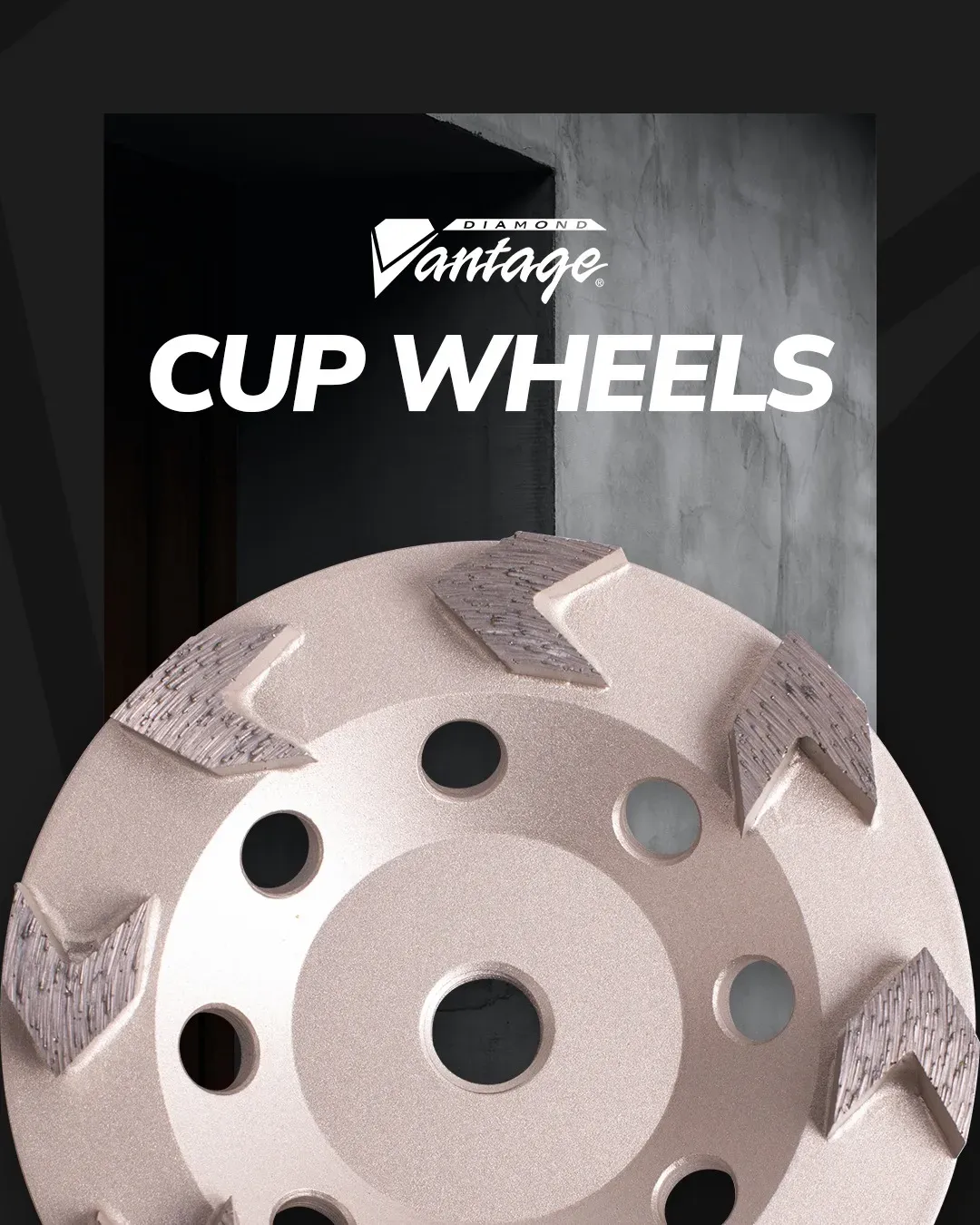 Diamond Vantage Arrow Segment Diamond Grinding Cup Wheel 4 Diamond Vantage arrow segment diamond cup wheel for concrete and masonry