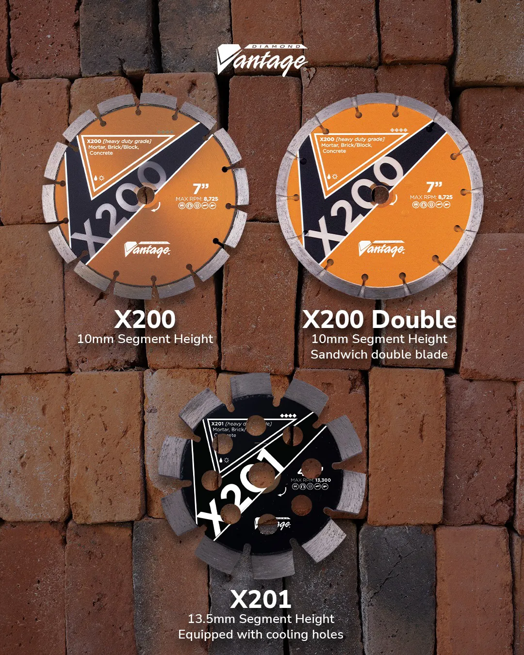 Diamond Vantage X200 Double Tuckpoint Mortar Diamond Blade 5 Diamond Vantage X200 Double Tuckpoint Mortar Diamond Blade - Image 5