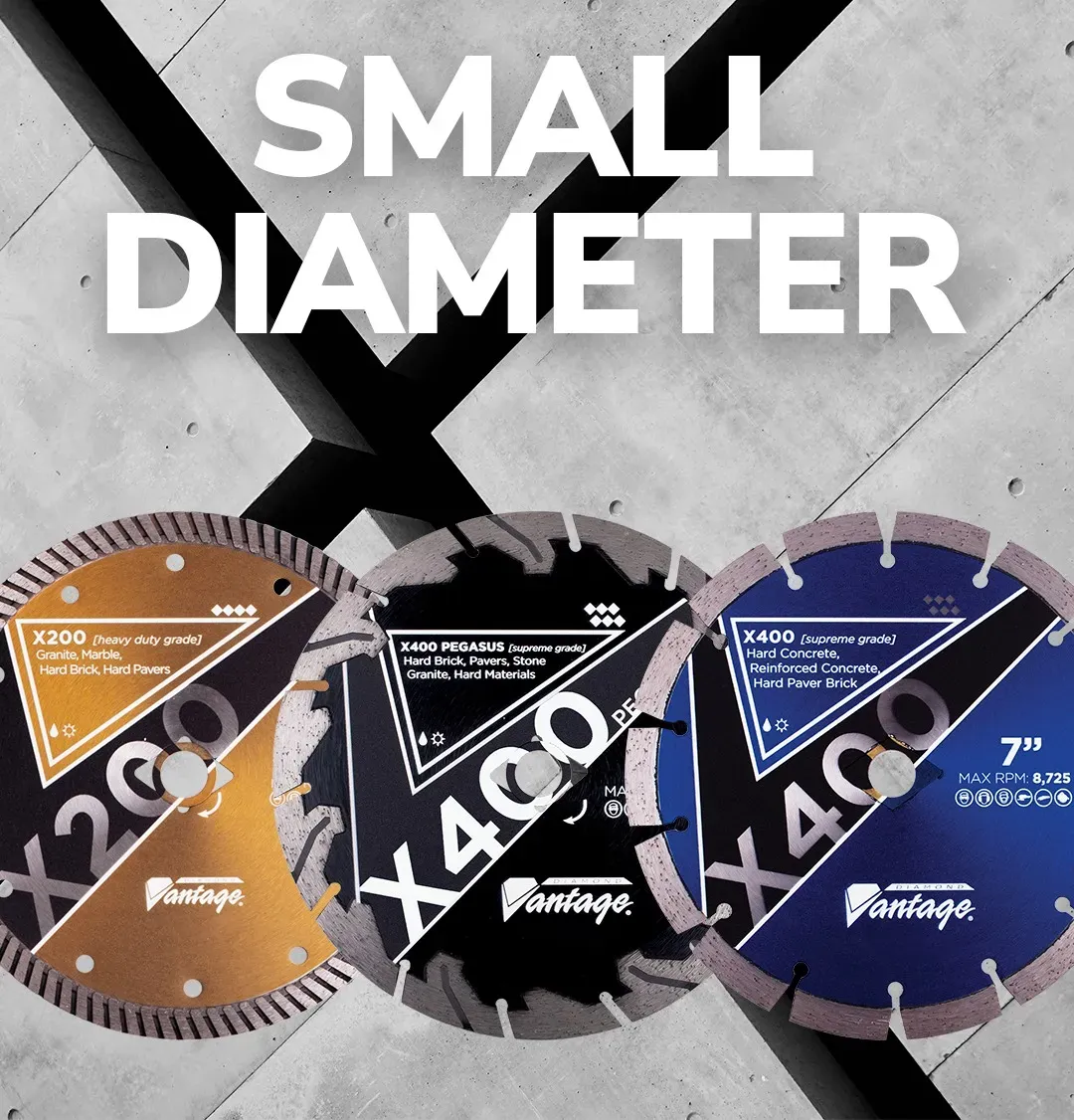 Diamond Vantage Turbo Diamond Blade for Concrete X200 6 X200 turbo diamond blade designed for cutting concrete, brick, and block
