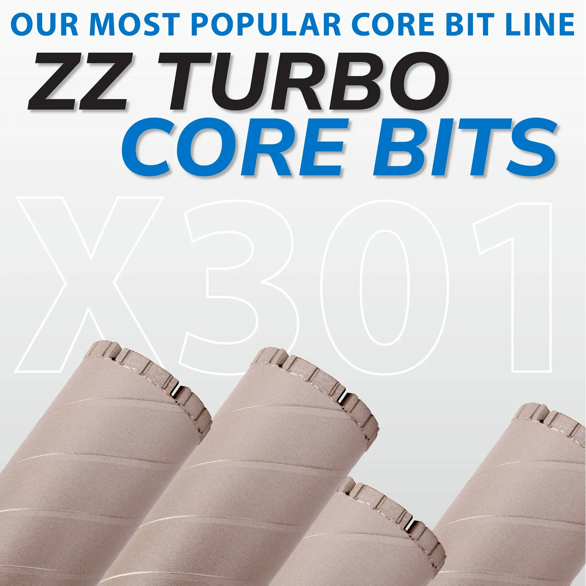 Diamond Vantage X301 ZZ Turbo Concrete Wet Core Drill Bit 6 Diamond Vantage ZZ Turbo concrete core drill bit series