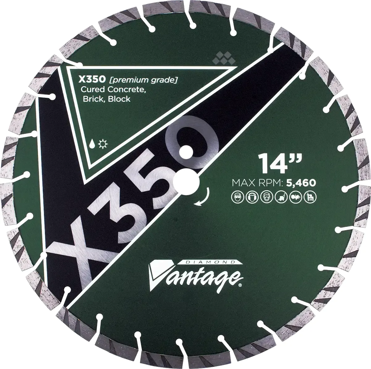 Diamond Vantage X350 Premium General Concrete Diamond Blade 1 Diamond Vantage X350 premium general purpose concrete diamond blade